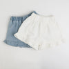 デニムフリルショートパンツ