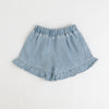 デニムフリルショートパンツ