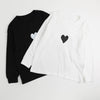 フロントワンポイントハートデザインロングTシャツ