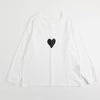 フロントワンポイントハートデザインロングTシャツ