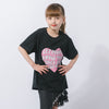 ハートロゴプリントデザインTシャツ