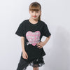 ハートロゴプリントデザインTシャツ