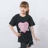 ハートロゴプリントデザインTシャツ