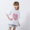 ハートロゴプリントデザインTシャツ