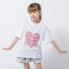 ハートロゴプリントデザインTシャツ