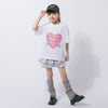 ハートロゴプリントデザインTシャツ
