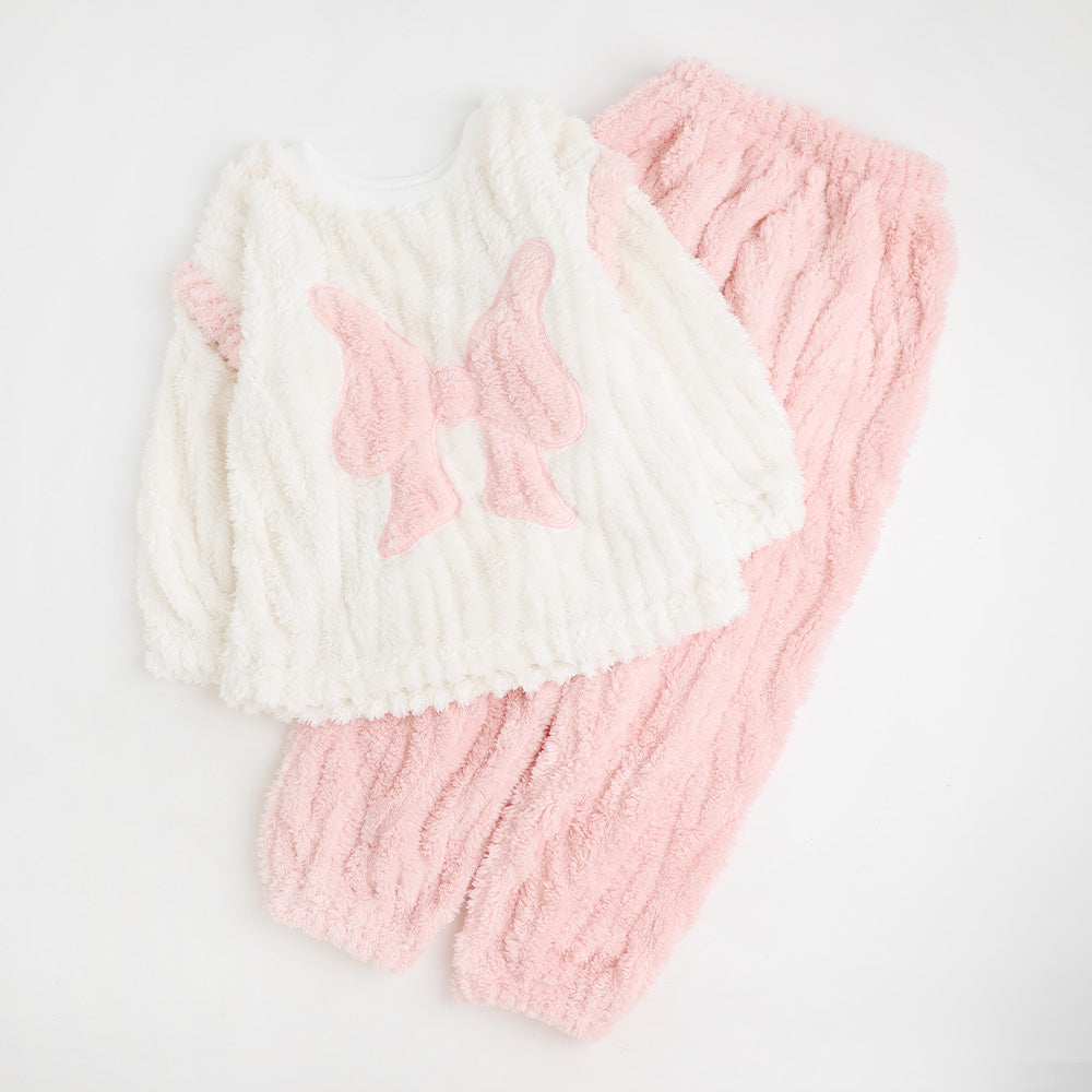 【2点セット】フロントリボンデザインルームウェアセット