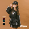 【U.TRACK/ユードットトラック】ワンショルダークロップドレースフリルライントレーナー