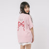 【CHIPIE/シピ】"ときめろT"(綿100%)オーバーサイズリボンプリントTシャツ