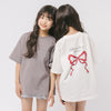 【CHIPIE/シピ】"ときめろT"(綿100%)オーバーサイズリボンプリントTシャツ
