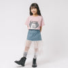 【CHIPIE/シピ】インナーパンツ付きリボンデニムドッキングフリルシアースカート
