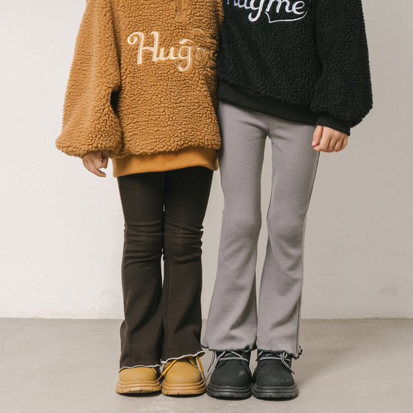 【伸縮性・保温性バツグン】リブカットソーフレアレギンスパンツ