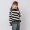 【軽量なのに暖かい"かるポカ"素材】ボーダーリラックスカットデザインニット