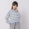 【軽量なのに暖かい"かるポカ"素材】ボーダーリラックスカットデザインニット