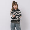 【軽量なのに暖かい"かるポカ"素材】ボーダーリラックスカットデザインニット
