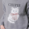 【CHIPIE/シピ】ふわふわシャギーキャットデザインニット