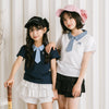 【CHIPIE/シピ】"サラ軽ポロ"チェックネクタイドッキングトップス