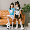 【U.TRACK/ユードットトラック】"感激サラメッシュ"ナンバーロゴストライプTシャツ