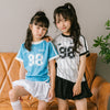 【U.TRACK/ユードットトラック】"感激サラメッシュ"ナンバーロゴストライプTシャツ