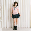 【CHIPIE/シピ】"サラ軽ポロ"チェックネクタイドッキングトップス