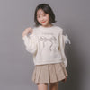 【CHIPIE/シピ】カットショルダーリボン刺繍ニット