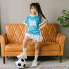 【U.TRACK/ユードットトラック】"感激サラメッシュ"ナンバーロゴストライプTシャツ