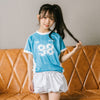 【U.TRACK/ユードットトラック】"感激サラメッシュ"ナンバーロゴストライプTシャツ