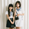 【CHIPIE/シピ】"サラ軽ポロ"チェックネクタイドッキングトップス