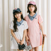 【CHIPIE/シピ】"サラ軽ポロ"チェックシャツドッキングサイドギャザーリボンワンピース