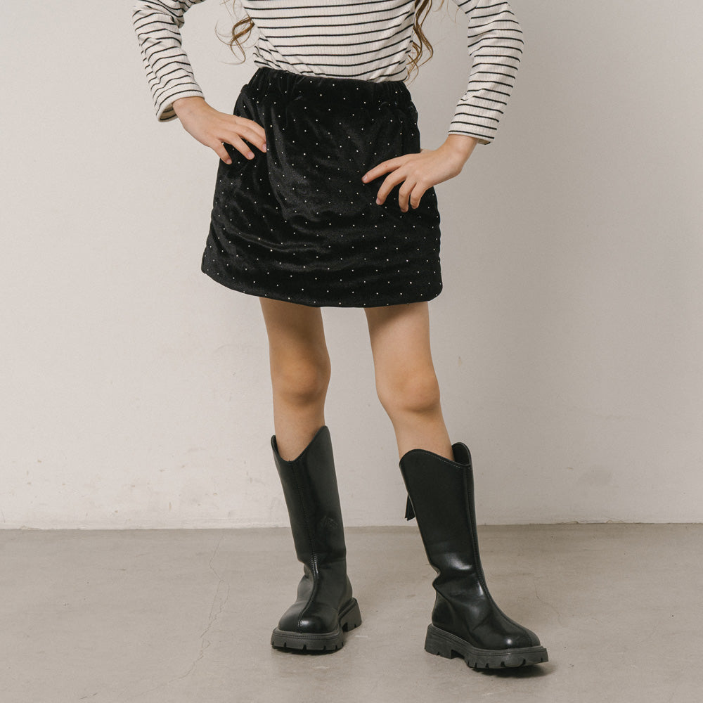 ミニドットベロア台形スカート|子供服・キッズファッション通販