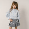 リボンデザインクロップドシャツ