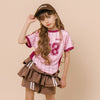 【U.TRACK/ユードットトラック】"感激サラメッシュ"ナンバーロゴストライプTシャツ