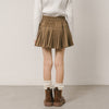 【インナーパンツ付き】ミニベロアリボンデザインプリーツスカート