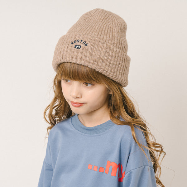 ワンポイントロゴ刺繍ニット帽