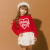 【軽量なのに暖かい"かるポカ"素材】ハートラッピングリボンニット