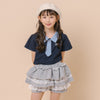 【CHIPIE/シピ】"サラ軽ポロ"チェックネクタイドッキングトップス