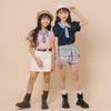 【CHIPIE/シピ】"サラ軽ポロ"チェックネクタイドッキングトップス