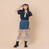 【CHIPIE/シピ】"サラ軽ポロ"チェックネクタイドッキングトップス