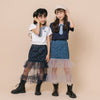 【CHIPIE/シピ】"サラ軽ポロ"チェックネクタイドッキングトップス