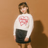 【軽量なのに暖かい"かるポカ"素材】ハートラッピングリボンニット