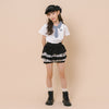 【CHIPIE/シピ】"サラ軽ポロ"チェックネクタイドッキングトップス