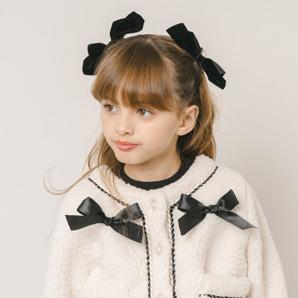 【2点セット】ベロアリボンクリップ