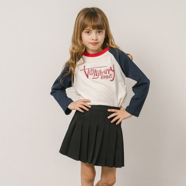 バックロゴプリントラグラントップス