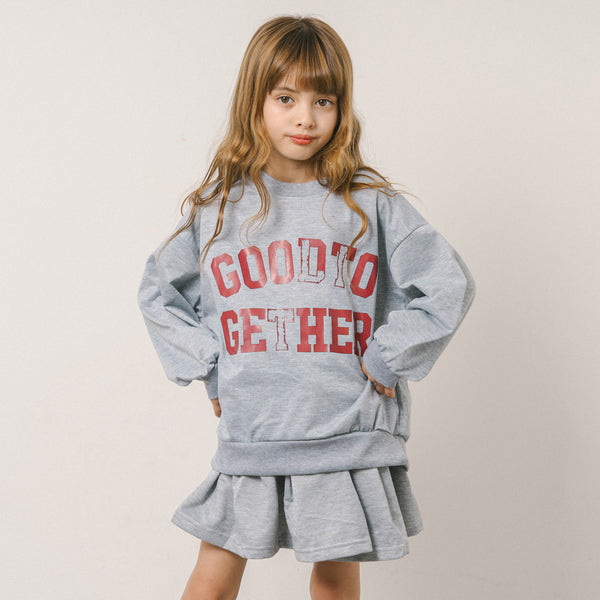 【2点セット】ロゴプリントトレーナー＋プリーツスカート