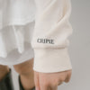 【CHIPIE/シピ】ビッグポルカドットリボンデザインクロップドトレーナー
