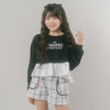 【CHIPIE/シピ】フロントロゴ刺繍ポルカドットバルーンペプラムトレーナー