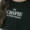 【CHIPIE/シピ】フロントロゴ刺繍ポルカドットバルーンペプラムトレーナー