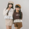 【CHIPIE/シピ】フロントロゴ刺繍ポルカドットバルーンペプラムトレーナー