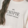 【CHIPIE/シピ】フロントロゴ刺繍ポルカドットバルーンペプラムトレーナー