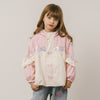 リボン刺繍スパンコールナイロンジャケット